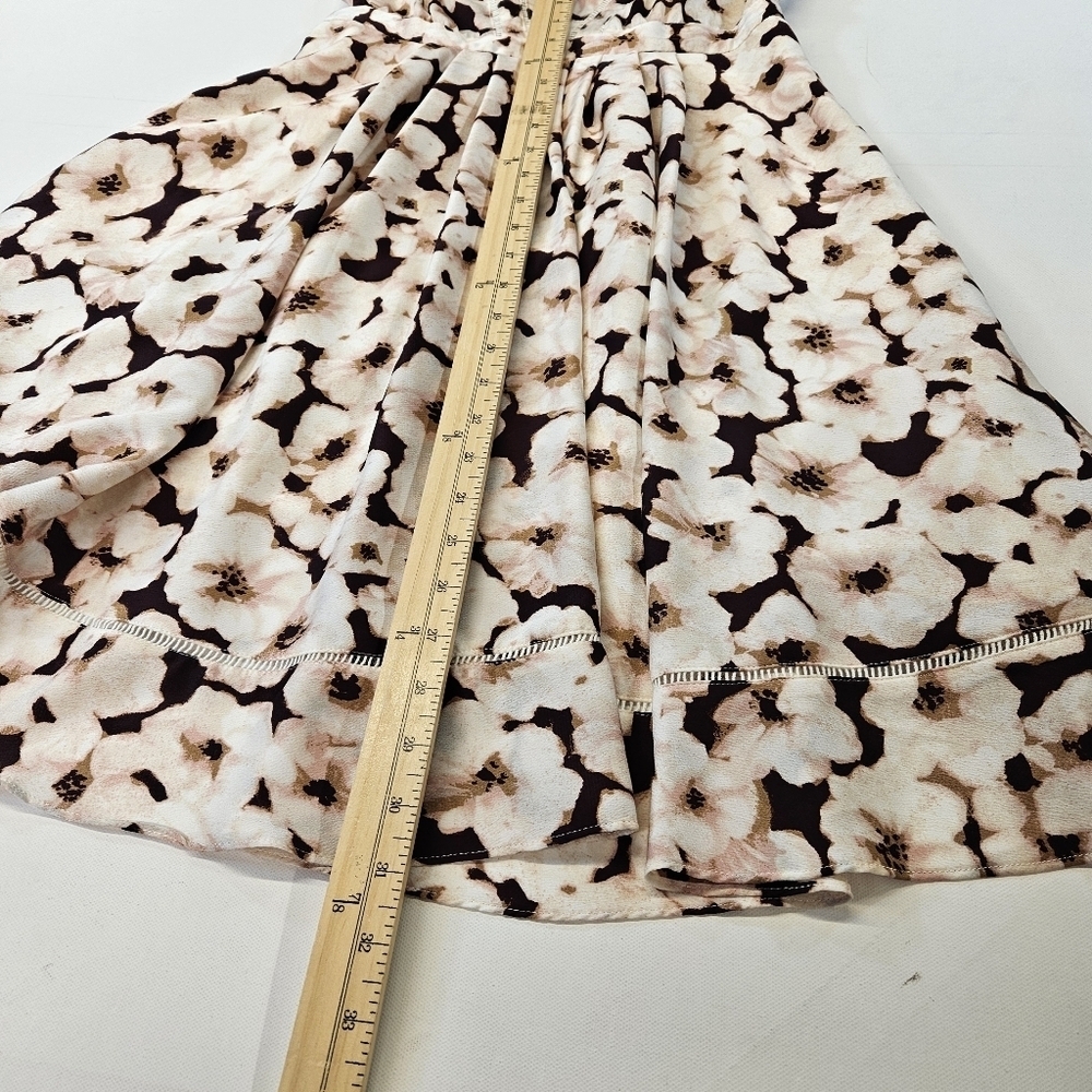 Banana Republic Cabernet and Blush Floral Dress Size Zero 0 - Picture 3 of 10